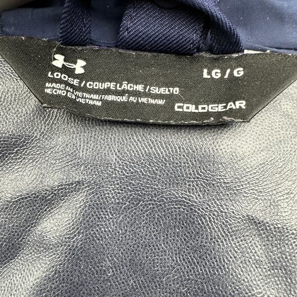 Under Armour Storm Penn State Parka Raincoat Jacket Men Large UW7233 Blue Hooded - Picture 2 of 16